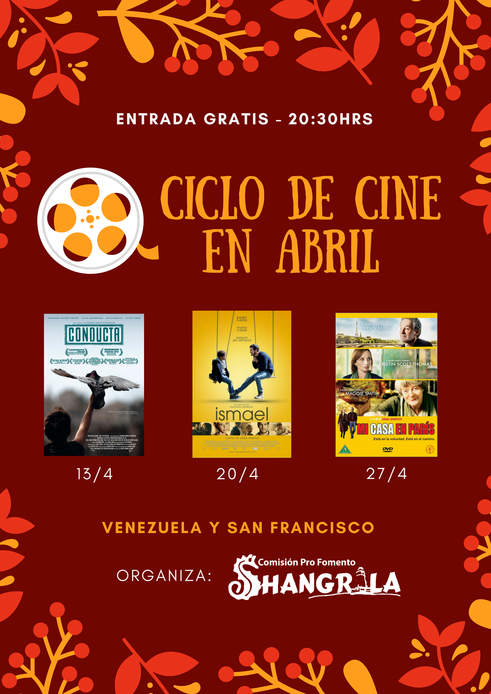 CICLO DE CINE EN ABRIL