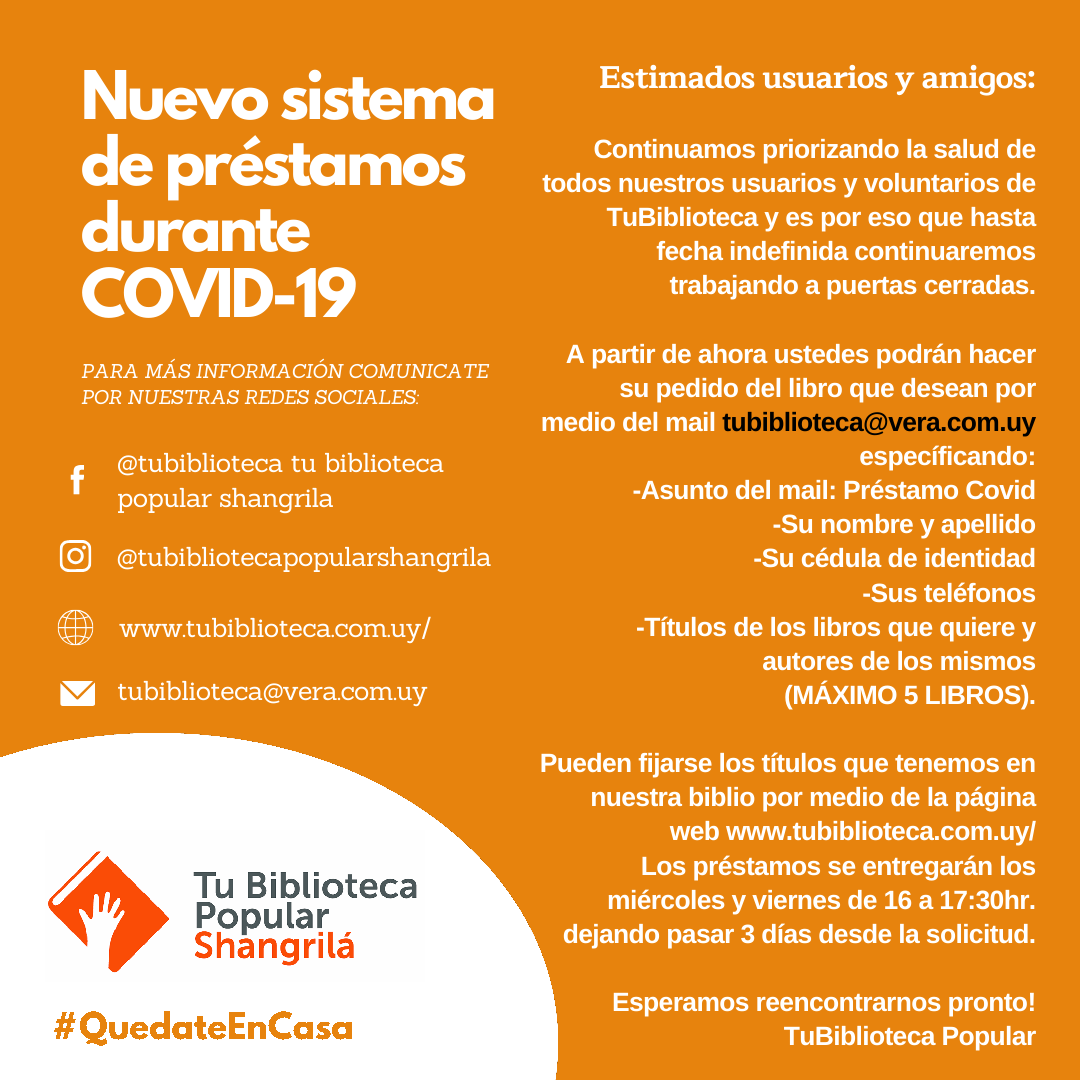 NUEVO SISTEMA de PRESTAMOS  COVID 19