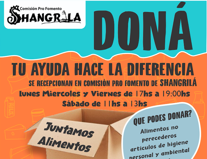 La Comisión Pro Fomento Shangrilá se suma a la campaña de solidaridad